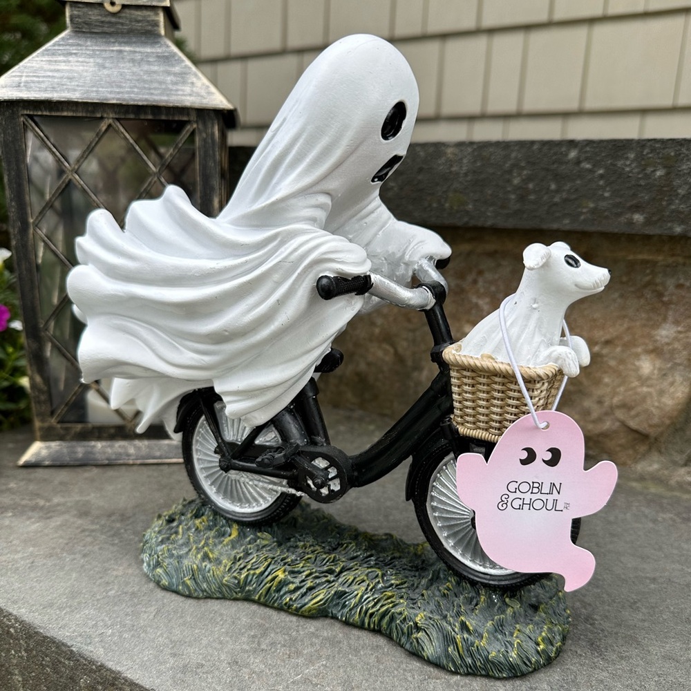 Ghost and Dog Figurine - White and Black